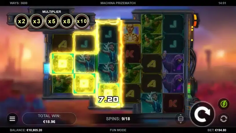 Machina PrizeMatch slot screenshot 5
