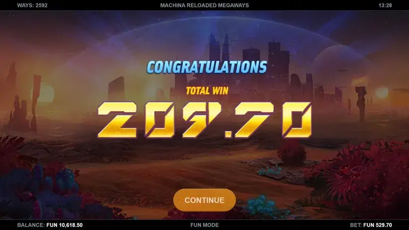 Machina Reloaded Megaways slot screenshot 