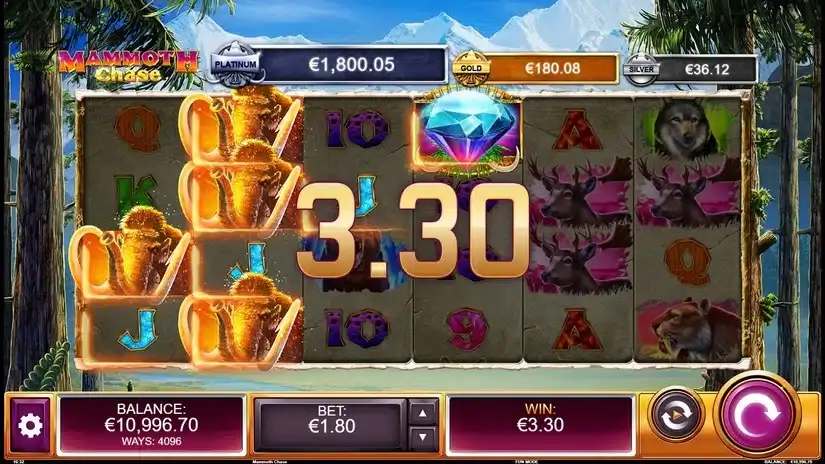 Mammoth Chase slot screenshot 2
