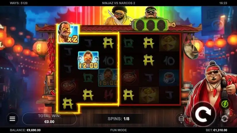 Ninjaz vs Narcos 2 slot screenshot 2