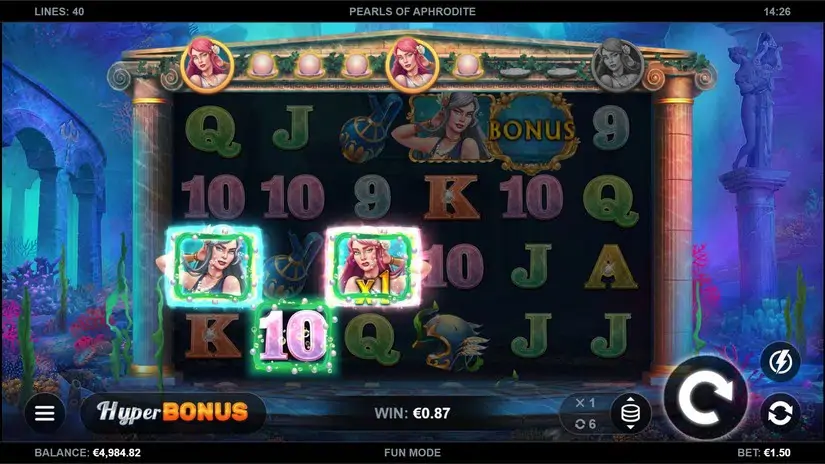 Pearls of Aphrodite slot screenshot 3