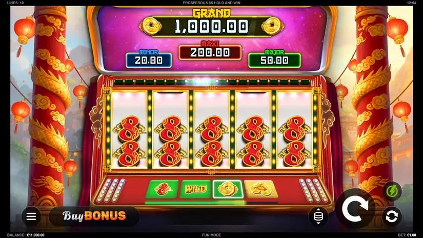 Prosperous 8s Hold and Win slot screenshot 1