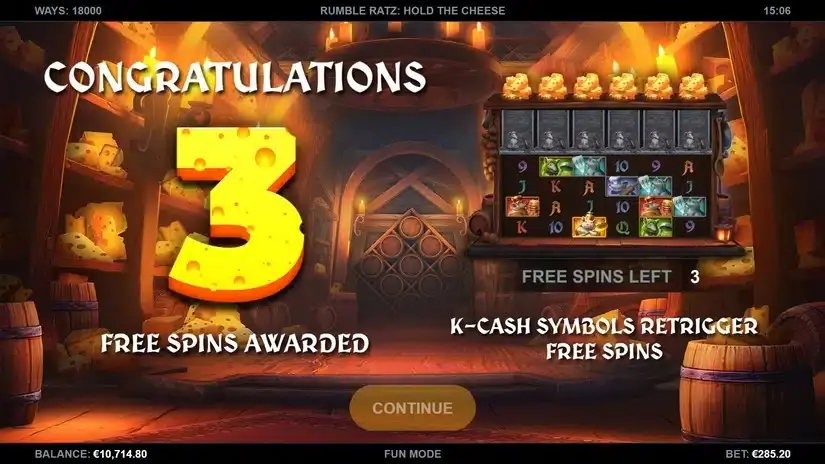 Rumble Ratz Hold the Cheese slot screenshot 2