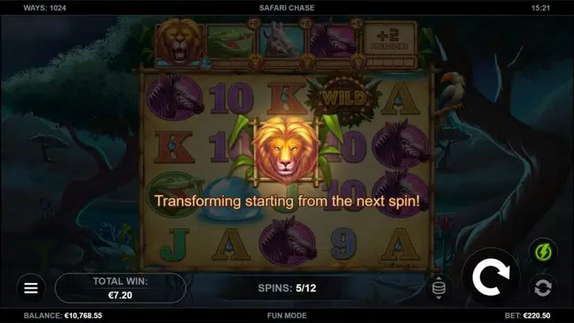 Safari Chase slot screenshot 6