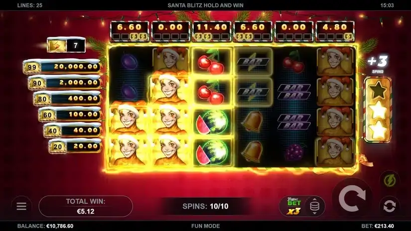 Santa Blitz Hold’n’Win slot screenshot 4