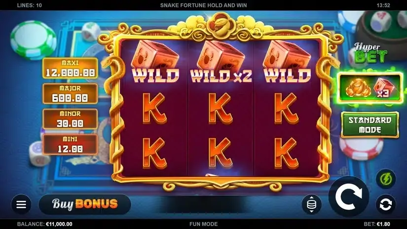 Snake Fortune Hold and Win slot screenshot 1