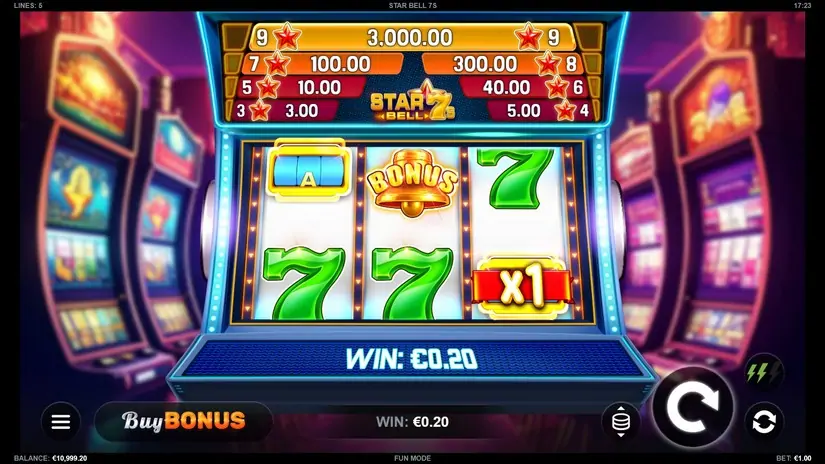 Star Bell 7s slot screenshot 1