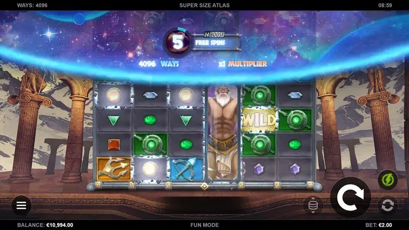 Super Size Atlas slot screenshot 2