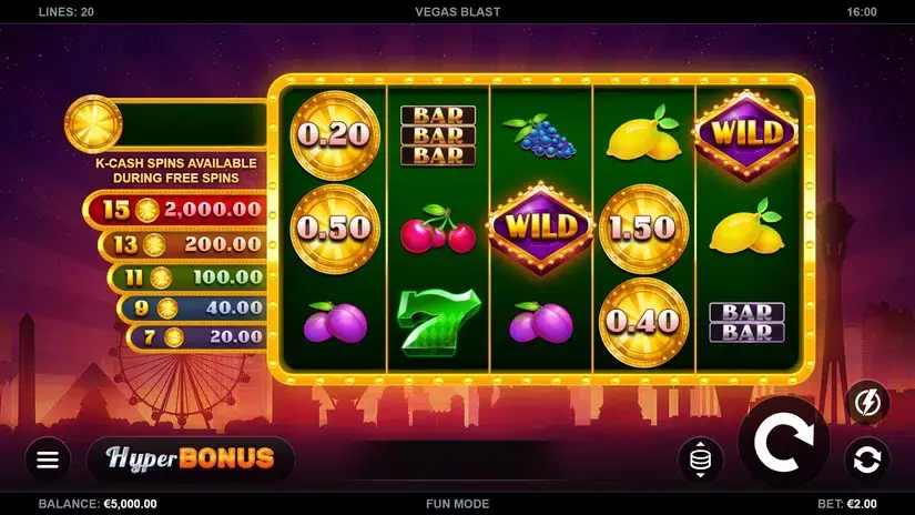 Vegas Blast slot screenshot 1