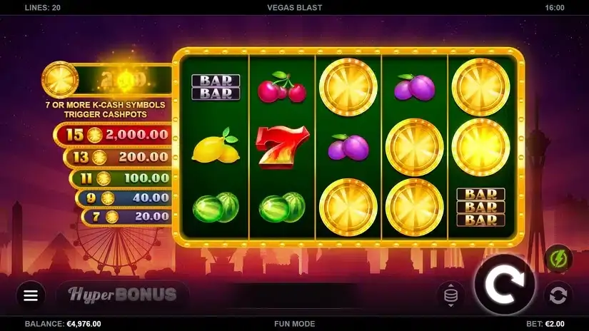 Vegas Blast slot screenshot 2