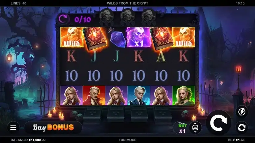 Wilds from the Crypt slot screenshot 