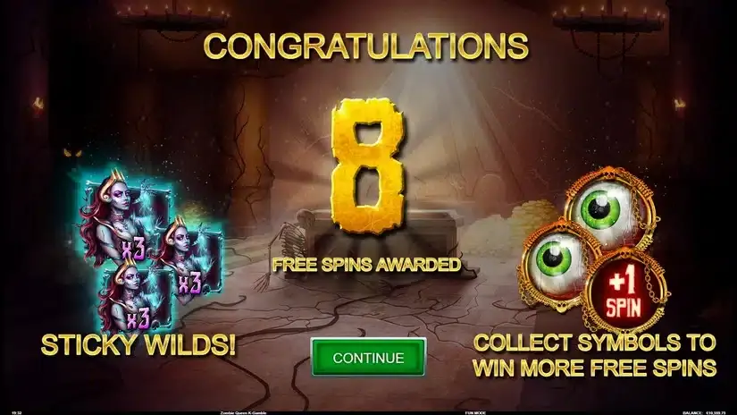 Zombie Queen Gamble feature slot screenshot 2
