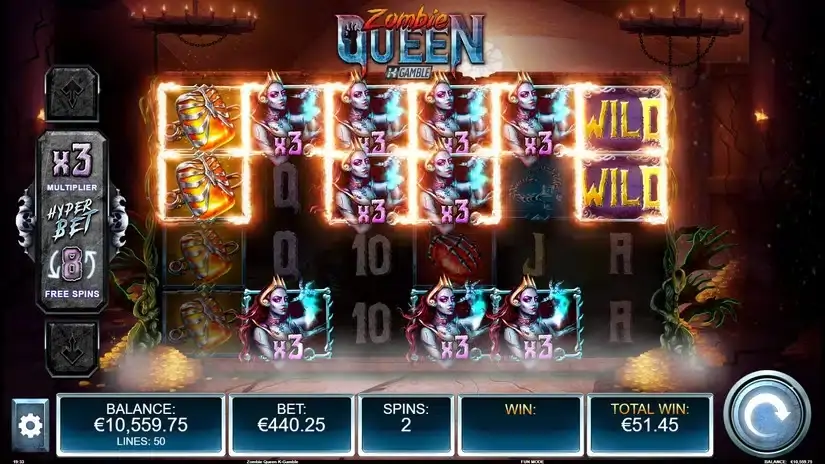 Zombie Queen Gamble feature slot screenshot 4