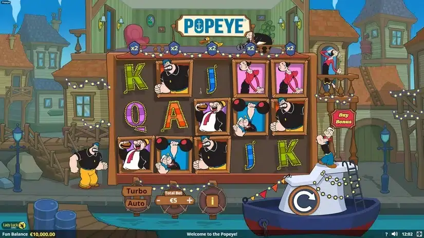 Popeye slot screenshot 