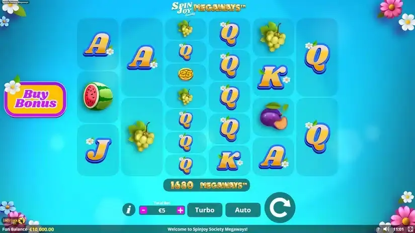 Spinjoy Society Megaways slot screenshot 1