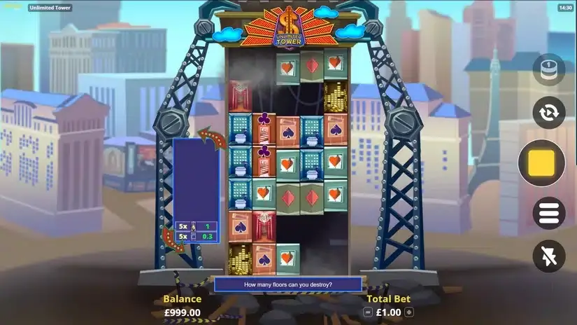 Unlimited Tower slot screenshot 2