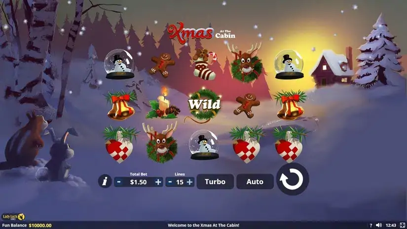 Xmas at the Cabin slot screenshot 1