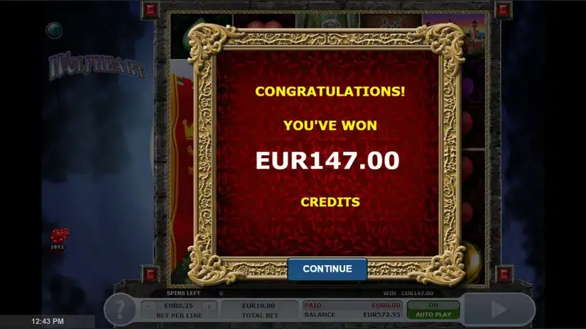 Wolf heart slot screenshot 