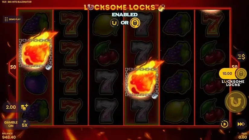 Big Hits Blazinator slot screenshot 4