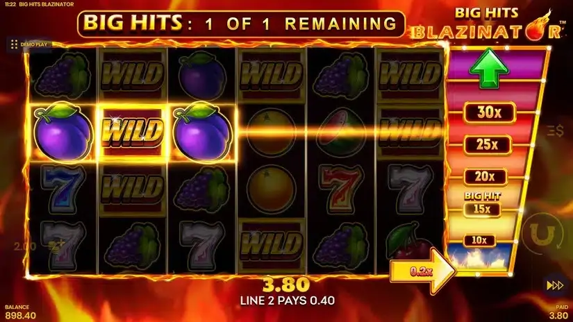 Big Hits Blazinator slot screenshot 8