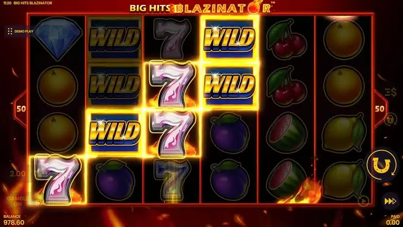 Big Hits Blazinator slot screenshot 3