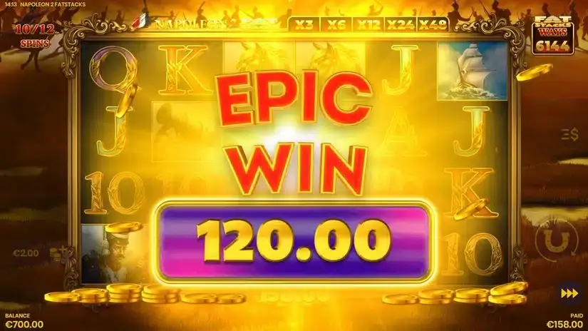 Napoleon 2 FatStacks slot screenshot 