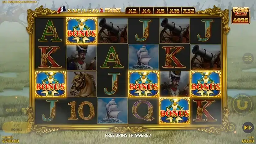 Napoleon 2 FatStacks slot screenshot 