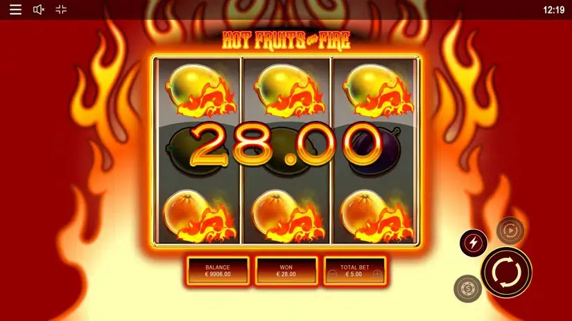Hot Fruits on Fire slot screenshot 3
