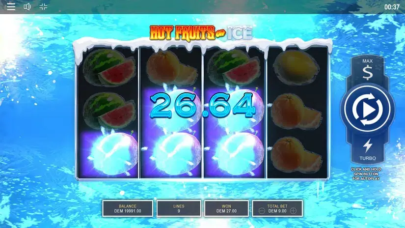 Hot Fruits on Ice slot screenshot 3
