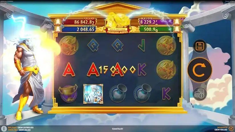 Power of Zeus slot screenshot 