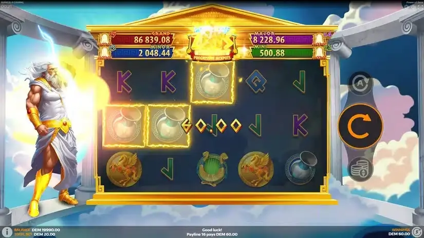 Power of Zeus slot screenshot 3