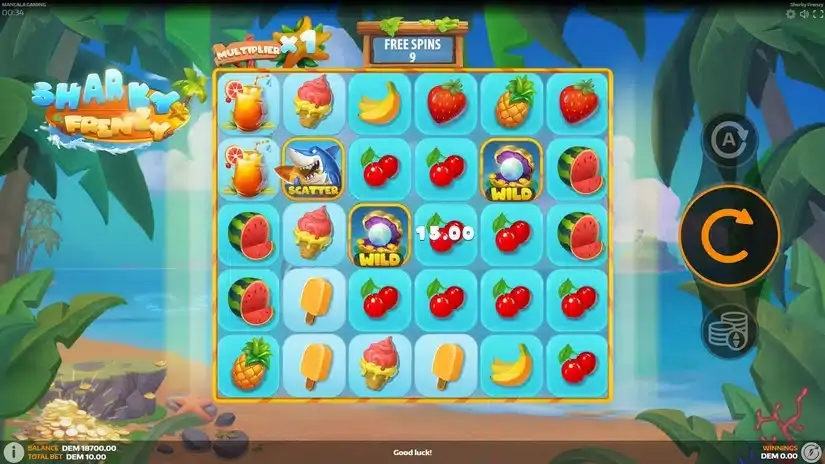Sharky Frenzy slot screenshot 4