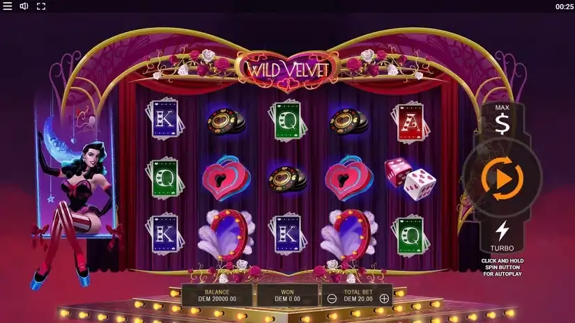Wild Velvet slot screenshot 