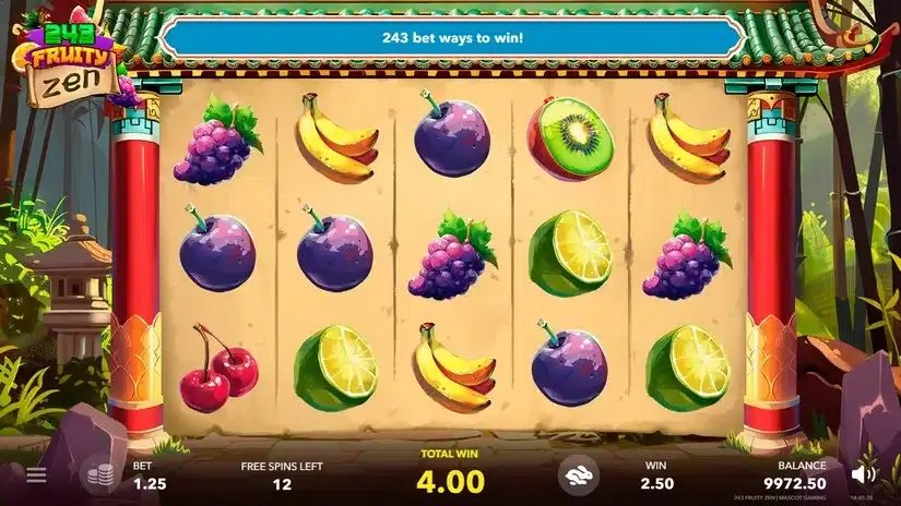 243 Fruity Zen slot screenshot 