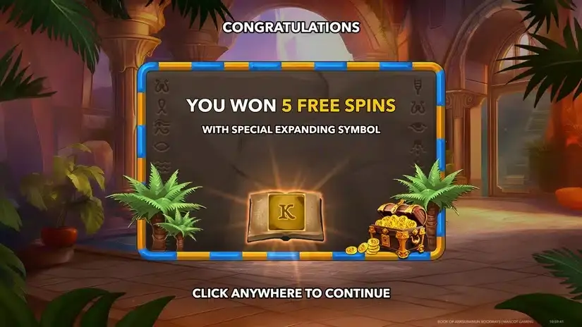 Book of Anksunamun Rockways slot screenshot 2