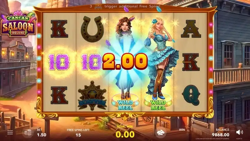 Cancan Saloon Deluxe slot screenshot 4