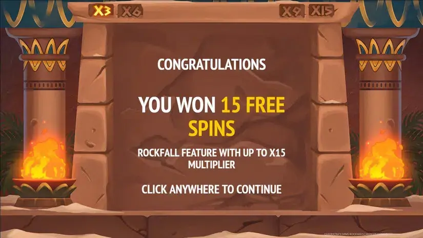 Cleopatras Gems Rockways slot screenshot 3