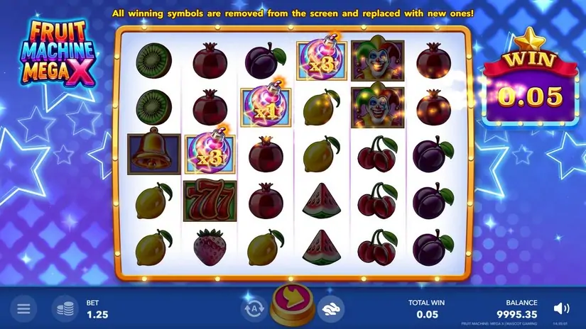 Fruit Machine: Mega X slot screenshot 2