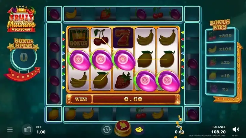 Fruit Machine: Megabonus! slot screenshot 4