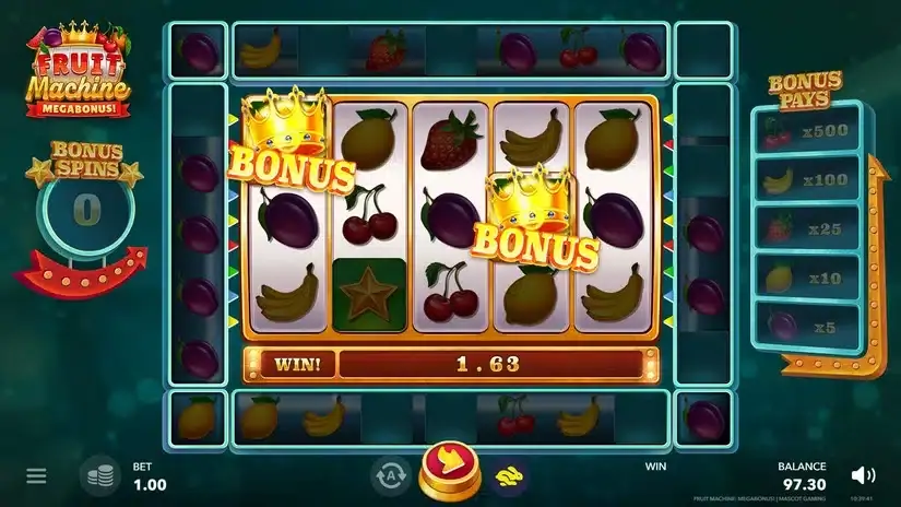 Fruit Machine: Megabonus! slot screenshot 2
