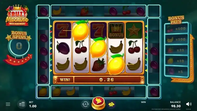 Fruit Machine: Megabonus! slot screenshot 3