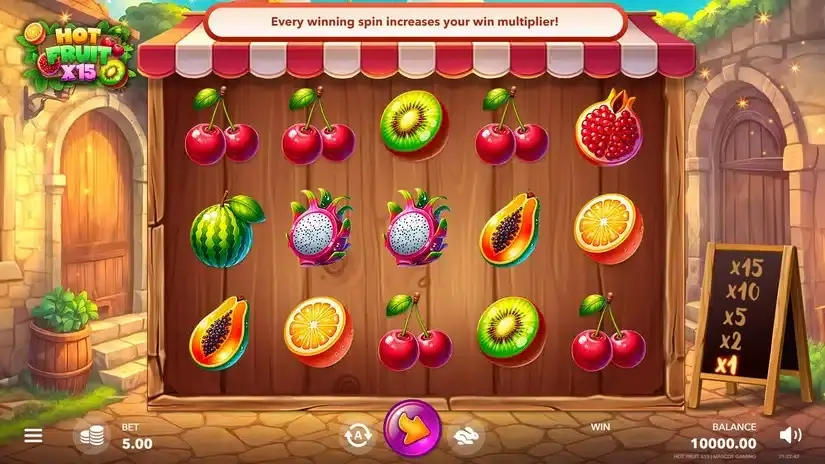 Hot Fruit x15 slot screenshot 1