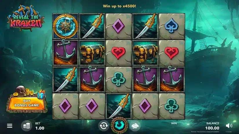 Reveal The Kraken slot screenshot 1