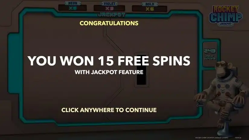 Rocket Chimp Jackpot slot screenshot 5