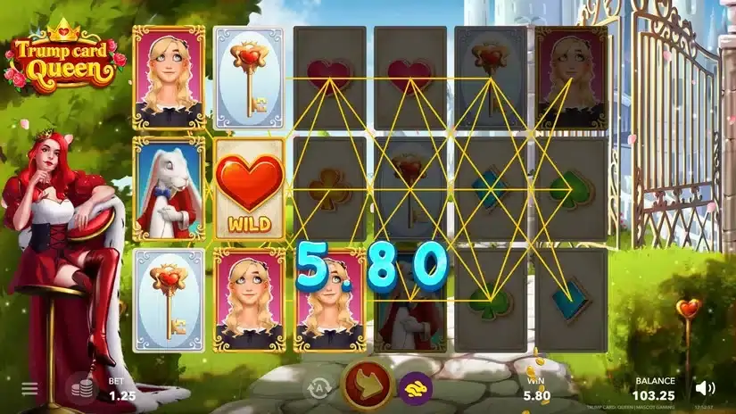 Trump Card Queen slot screenshot 2