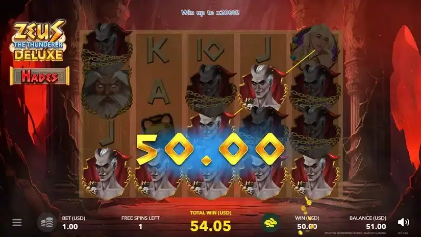 Zeus the Thunderer Deluxe slot screenshot 