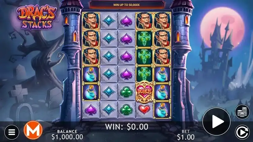 Drac’s Stacks slot screenshot 