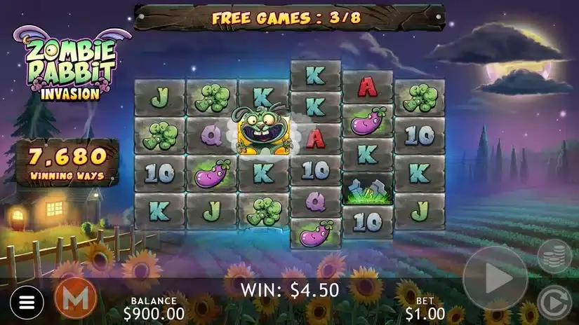 Zombie Rabbit Invasion slot screenshot 5