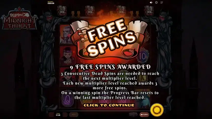 Midnight Thirst Deadspins slot screenshot 2