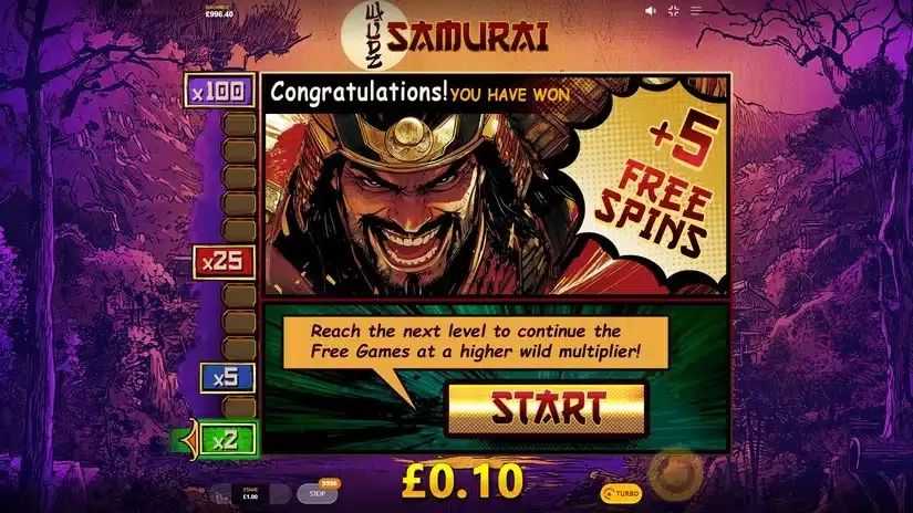 Samurai Wildz slot screenshot 3